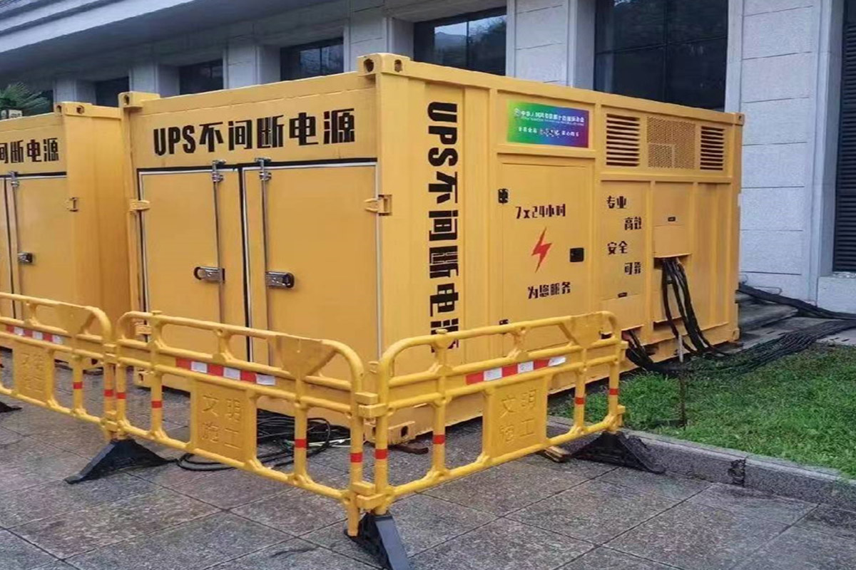 海西直辖发电机租赁施工现场