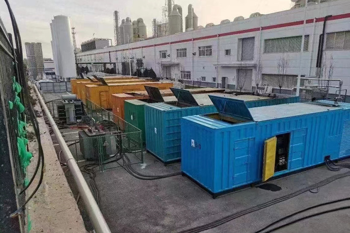 海西直辖发电机租赁施工现场